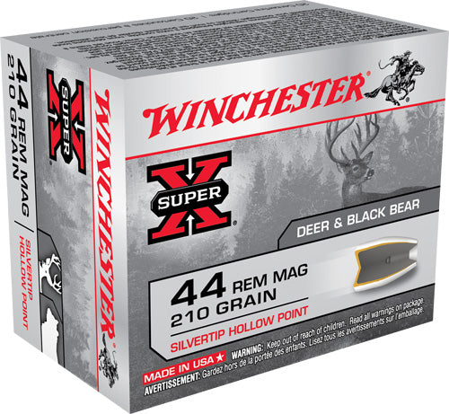 Winchester .44 Magnum W44MST Silvertip Jacketed Hollow Point JHP 210 Grain