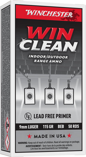 Winchester 9mm Luger/Parabellum WC91 Super X LEAD-FREE Winclean Brass Enclosed Base 115 Grain