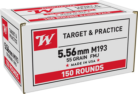 Winchester 5.56x45mm NATO WM193150 USA M193 Full Metal Jacket FMJ 55 Grain