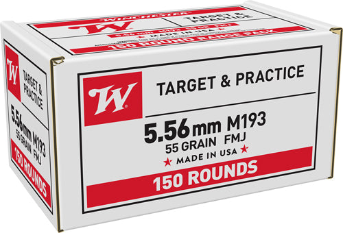 Winchester 5.56x45mm NATO WM193150 Lake City Full Metal Jacket FMJ 55 Grain