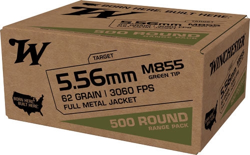 Winchester 5.56x45mm NATO WM855500 USA Lake City M855 Green Tip Full Metal Jacket FMJ 62 Grain