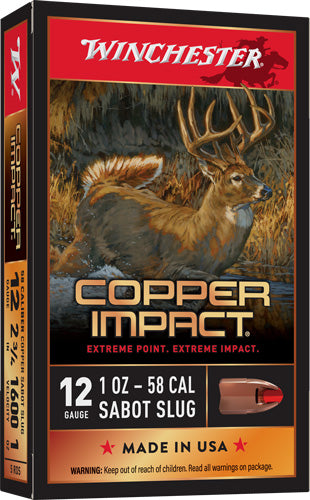 Winchester 12 Gauge X12CLF Copper Impact 2.75" 1oz Sabot Slug