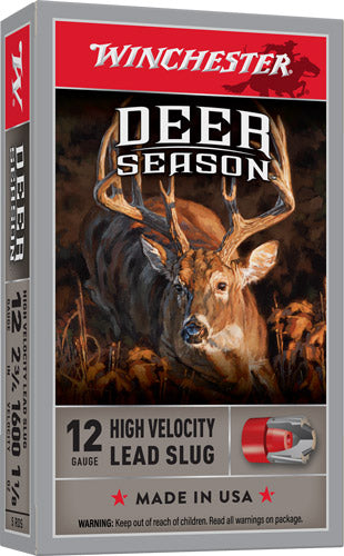 Winchester 12 Gauge X12DS Deer Season High Velocity 2.75" 1-1/8oz Slug