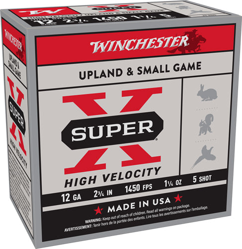 Winchester 12 Gauge X12HV5 Super X High Velocity 2.75" 1-1/4oz 5 Shot