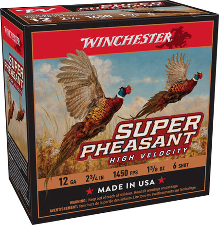 Winchester 12 Gauge X12PHV6 Super Pheasant High Velocity 2.75" 1-3/8oz 6 Shot