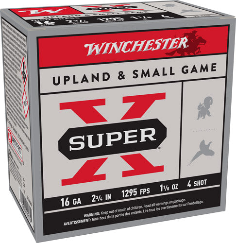 Winchester 16 Gauge X16H4 Super X Heavy Game Load 2.75" 1-1/8oz 4 Shot