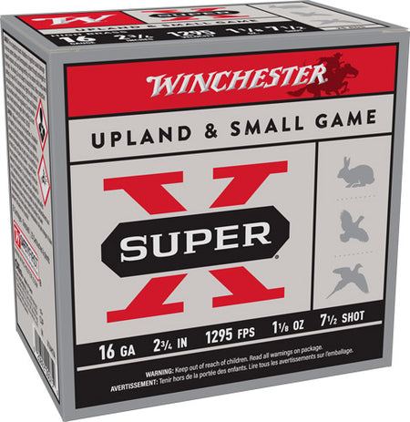Winchester 16 Gauge X16H7 Super X Heavy Game Load 2.75" 1-1/8oz 7.5 Shot