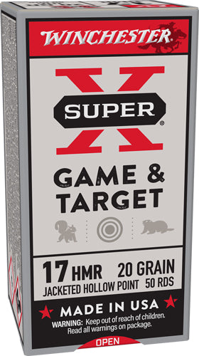 Winchester .17 HMR X17HMR1 Super X Hornady XTP Hollow Point HP 20 Grain