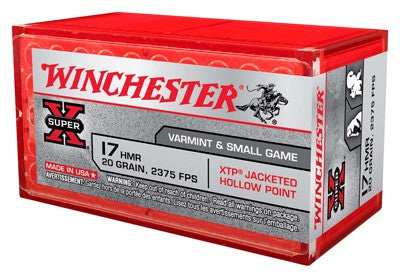 Winchester .17 HMR X17HMR1 Super X Hornady XTP Hollow Point HP 20 Grain