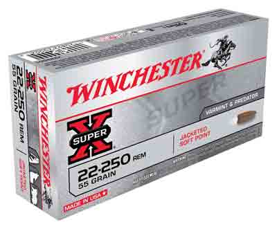 Winchester .22-250 Remington X222501 Super X Jacketed Soft Point JSP 55 Grain