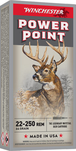 Winchester .22-250 Remington X222502 Super X Power-Point 64 Grain