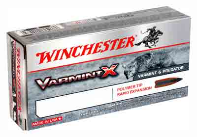 Winchester .22-250 Remington X22250P Varmint X Polymer Tip Rapid Expansion 55 Grain