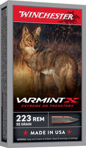 Winchester .223 Remington Rifle Ammo Varmint X Extreme Point PolyTip 55 grain 