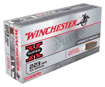Winchester .223 Remington X223R Super X Jacketed Soft Point JSP 55 Grain