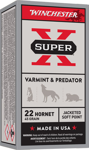Winchester .22 Hornet X22H1 Super X Jacketed Soft Point JSP 45 Grain