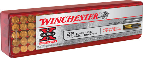 Winchester .22 Long Rifle X22LRPP1 Super X Power-Point Copper Plated 40 Grain