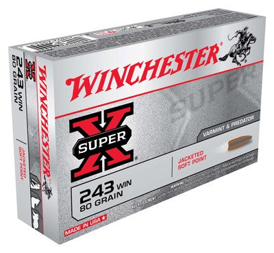 Winchester .243 Winchester X2431 Super-X Jacketed Soft Point JSP 80 Grain