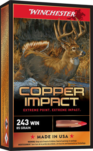 Winchester .243 Winchester X243CLF Deer Season XP Copper Impact Copper Extreme Point Lead-Free 85 Grain