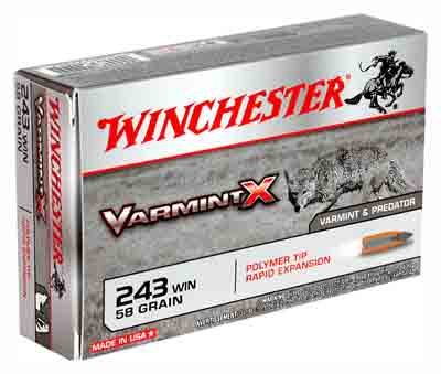 Winchester .243 Winchester X243P Varmint X Polymer Tip Rapid Expansion 58 Grain