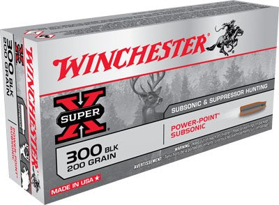 Winchester .300 AAC Blackout X300BLKX Super X Power-Point Subsonic 200 Grain