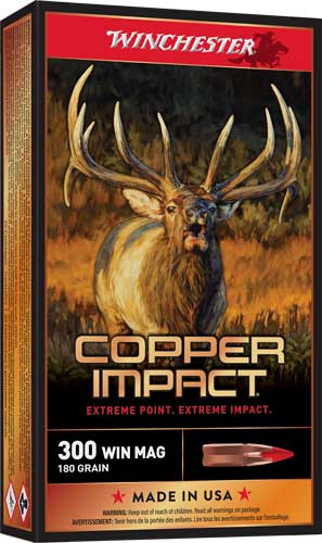 Winchester .300 Winchester Mag X300CLF2 Copper Impact Copper Extreme Point Lead-Free 180 Grain