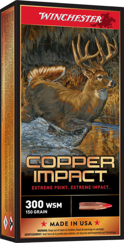 Winchester .300 WSM X300SCLF Copper Impact Copper Extreme Point Lead-Free 150 Grain