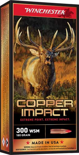 Winchester .300 WSM X300SCLF2 Copper Impact Copper Extreme Point Lead-Free 180 Grain