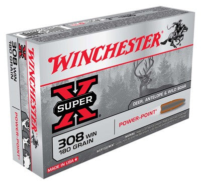 Winchester .308 Win / 7.62x51mm X3086 Super-X Power-Point Pointed Soft Point PSP 180 Grain