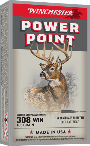 Winchester .308 Win / 7.62x51mm X308SUBX Super X Power-Point Subsonic 185 Grain
