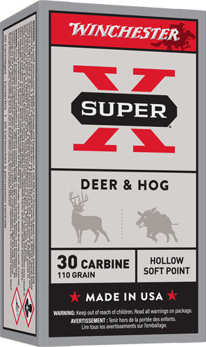Winchester .30 Carbine X30M1 Super X Hollow Soft Point 110 Grain