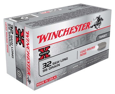 Winchester .32 S&W Long X32SWLP SUPER-X Lead Round Nose LRN 98 Grain