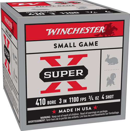 Winchester .410 Bore X413H4 Super X Heavy Game Load 3" 3/4oz 4 Shot