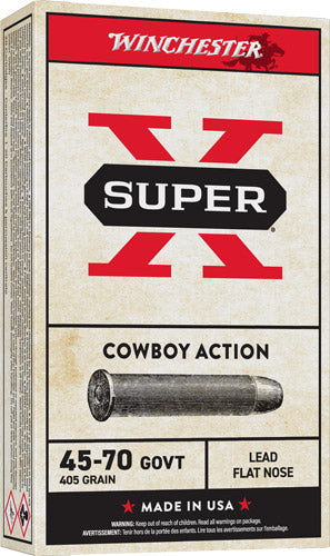 Winchester .45-70 Government X4570CB Super X Cowboy Action Lead Flat Nose 405 Grain