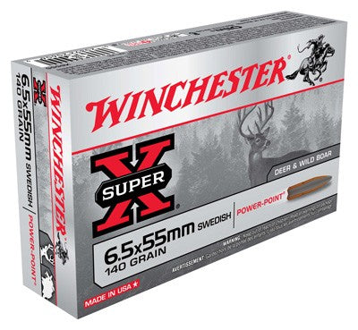 Winchester 6.5x55mm Swedish X6555 Super-X Power-Point 140 Grain