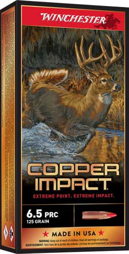 Winchester 6.5 PRC X65PCLF Copper Impact Copper Extreme Point Lead-Free 125 Grain