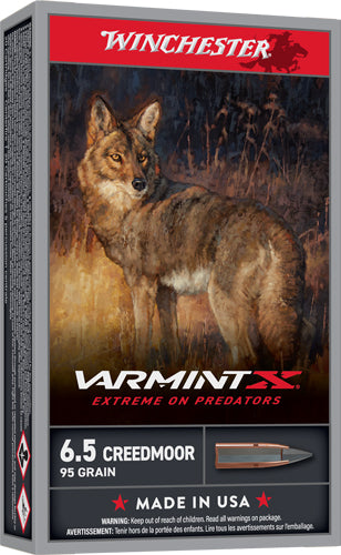 Winchester 6.5mm Creedmoor Rifle Ammo Varmint X Polymer Tip PolyTip 95 grain 