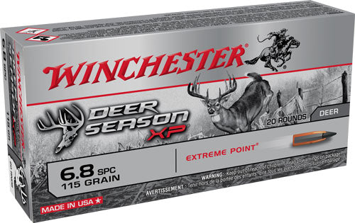 Winchester 6.8 Remington SPC X68SPCDS Deer Season XP Extreme Point 115 Grain