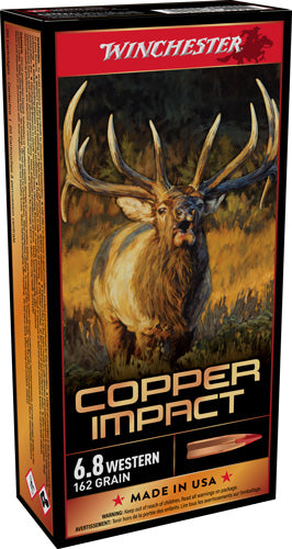 Winchester 6.8 Western X68WCLF Copper Impact Copper Extreme Point Lead-Free 162 Grain