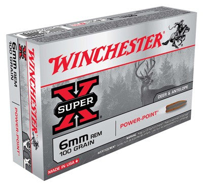 Winchester 6mm Remington X6MMR2 Super-X Power-Point 100 Grain