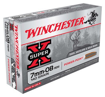 Winchester 7mm-08 Remington X708 Super-X Power-Point Pointed Soft Point PSP 140 Grain