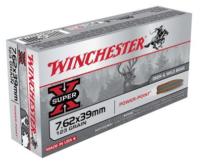 Winchester 7.62x39mm X76239 Super-X Power-Point 123 Grain