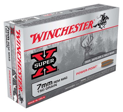 Winchester 7mm Remington Mag X7MMR1 Super-X Power-Point 150 Grain