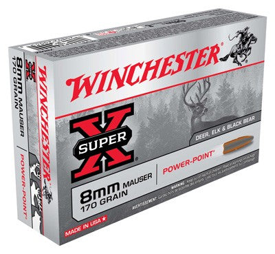 Winchester 8mm Mauser X8MM Super-X Power-Point Pointed Soft Point PSP 170 Grain