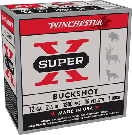 Winchester 12 Gauge XB121VP25 Super X 2.75" 1 Buck Shot