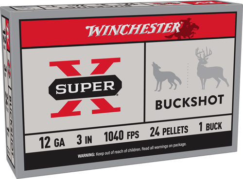 Winchester 12 Gauge XB1231 Super X Buckshot 3" 1 Buck Shot