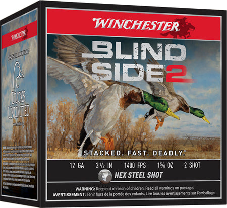 Winchester 12 Gauge XBS12L2 Blind Side 2 020892026940 3.5" 1-5/8oz 2 Shot