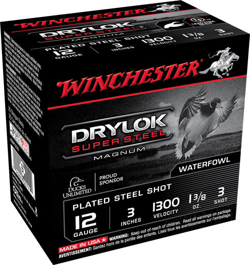Winchester 12 Gauge XSM1233 Drylok Super Steel Magnum 3" 1-3/8oz 3 Shot