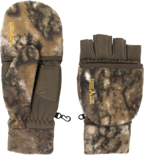 HOT SHOT HF2 BULLS-EYE POP-TOP MITTEN FLEECE INSUL RT-APX LG