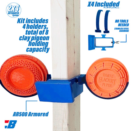 BASH TARGET Clay Pigeon Holder for 2x4 Steel Target Stand