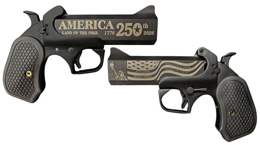 Bond Arms BA250TH America 250th Anniversary .45 LC/.410 2-Shot Derringer, Black Cerakote